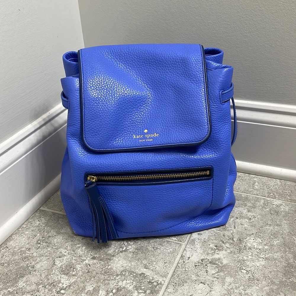 Kate Spade Leather Blue Backpack